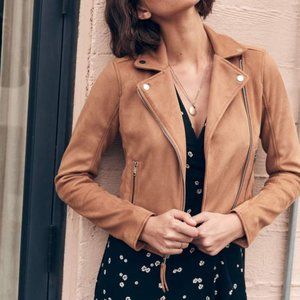 Abercombie Faux Suede Moto Jacket XS